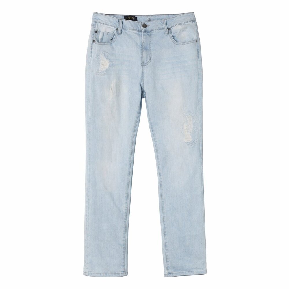 LIVERPOOL Slim Boyfriend Light Wash Distressed Jeans Plus Size 16